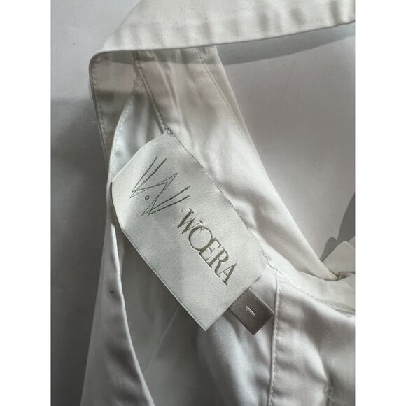 WOERA Tuxedo Top in White - Picture 5 of 5